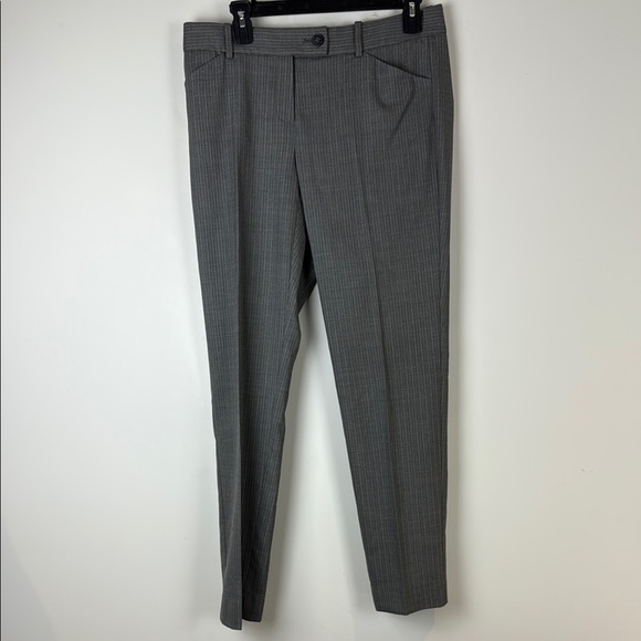 Theory Pinstriped Wool Suit Pants Grey Size 6 - Picture 1 of 7